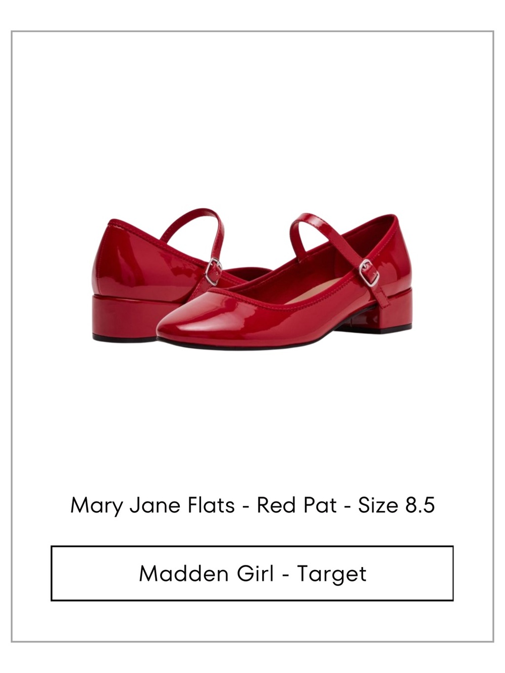 Madden Girl Red Patent Mary Jane Heel Kids - Picture 3 of 3